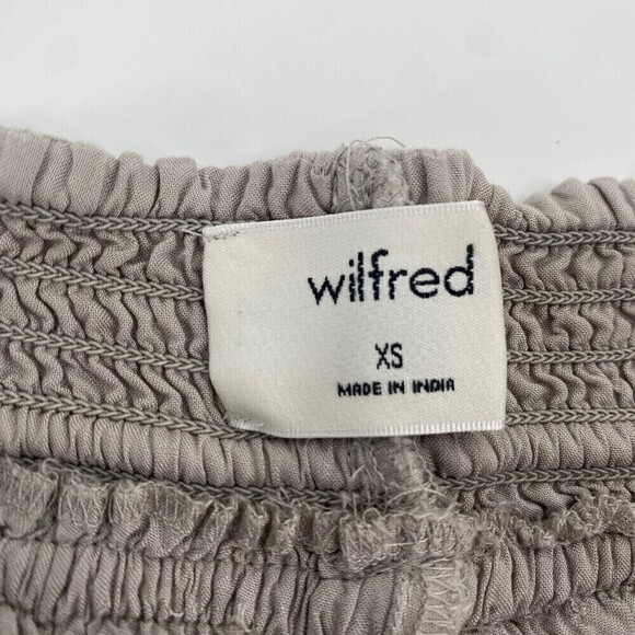 Wilfred Artizia XS La Boheme Gray Elastic Waist Pull On Wide Leg Crop Pants - Picture 3 of 13